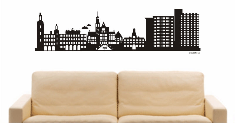 WANDTATTOO e740 Skyline Stadt - chemnitz (Deutschland) Design 2