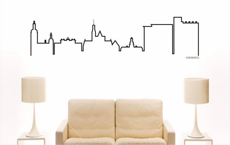 WANDTATTOO e740 Skyline Stadt - chemnitz (Deutschland) Design 4