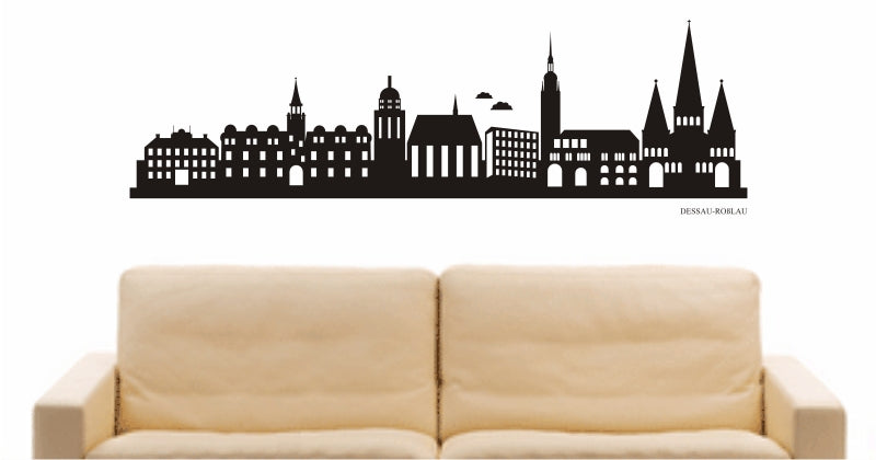 WANDTATTOO e745 Skyline Stadt - Dessau-Roßlau (Deutschland) Design 2
