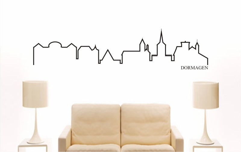 WANDTATTOO e748 Skyline Stadt - Dormagen (Deutschland) Design 4