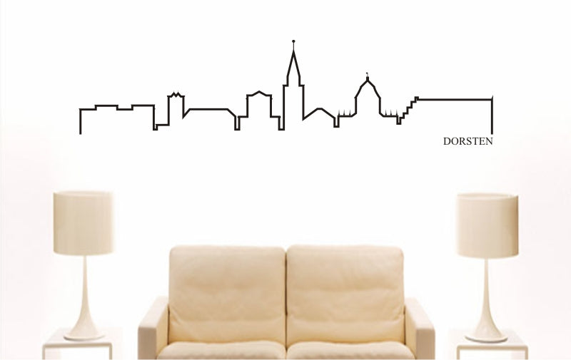 WANDTATTOO e749 Skyline Stadt - Dorsten (Deutschland) Design 4