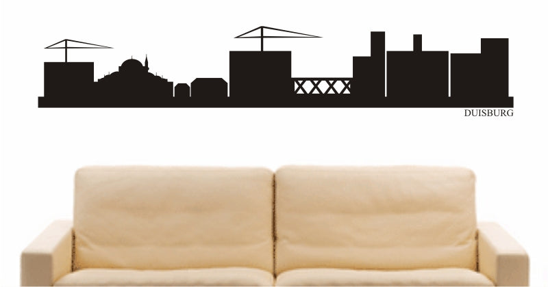 WANDTATTOO e752 Skyline Stadt - Duisburg (Deutschland) Design 1