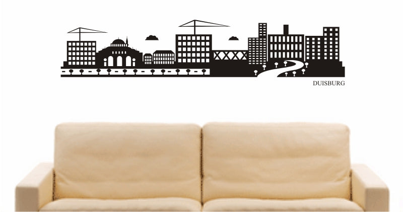 WANDTATTOO e752 Skyline Stadt - Duisburg (Deutschland) Design 2