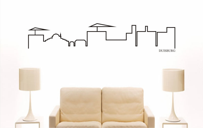 WANDTATTOO e752 Skyline Stadt - Duisburg (Deutschland) Design 4