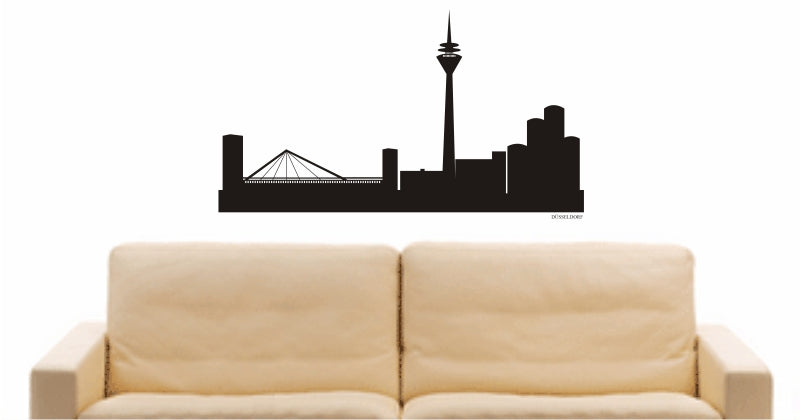 WANDTATTOO e754 Skyline Stadt - Düsseldorf (Deutschland) Design 1