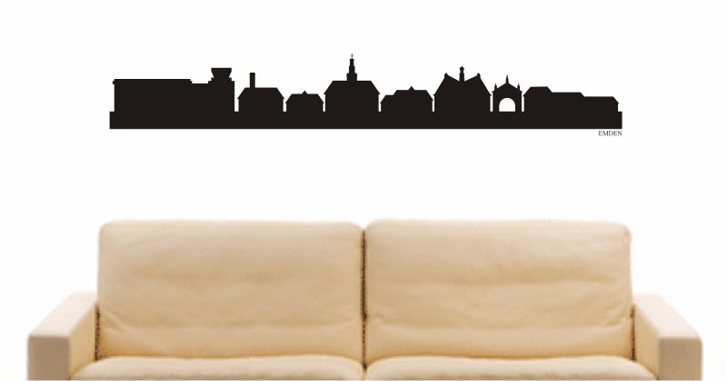 WANDTATTOO e756 Skyline Stadt - Emden (Deutschland) Design 1