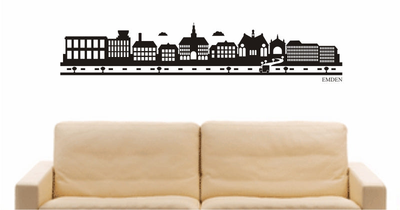 WANDTATTOO e756 Skyline Stadt - Emden (Deutschland) Design 2