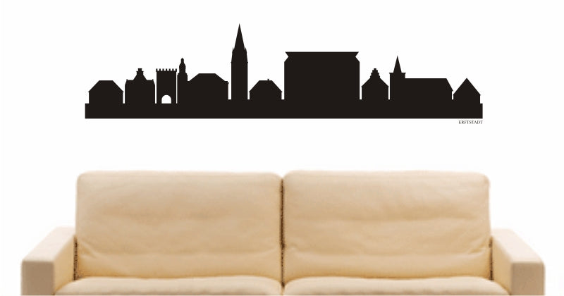 WANDTATTOO e757 Skyline Stadt - Erftstadt (Deutschland) Design 1