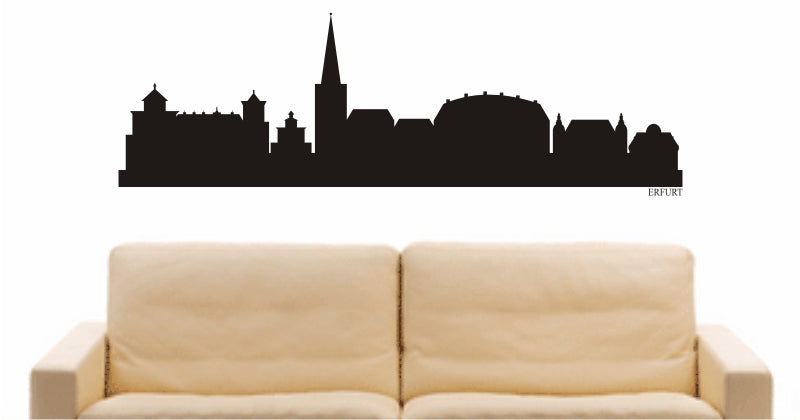 WANDTATTOO e758 Skyline Stadt - Erfurt (Deutschland) Design 1