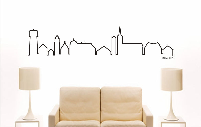 WANDTATTOO e764 Skyline Stadt - Frechen (Deutschland) Design 4