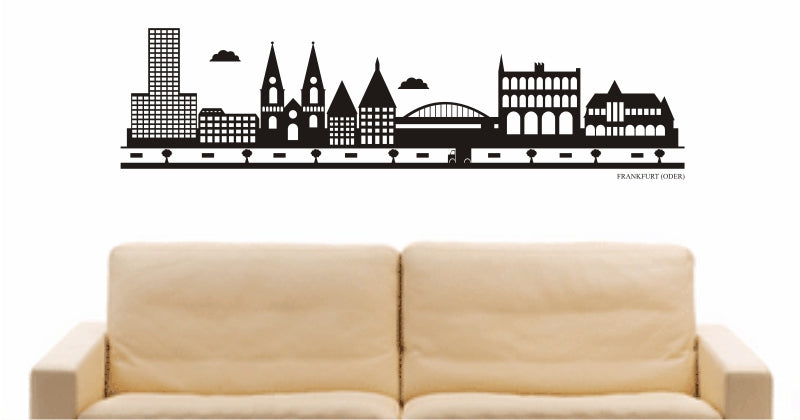 WANDTATTOO e766 Skyline Stadt - Frankfurt (Deutschland) Design 2