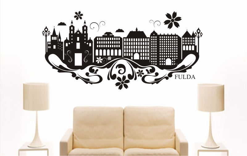 WANDTATTOO e770 Skyline Stadt - Fulda (Deutschland) Design 3