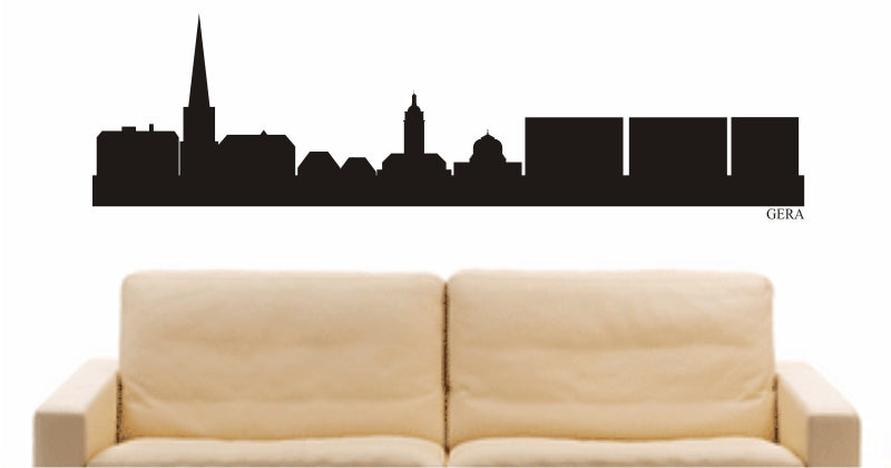 WANDTATTOO e774 Skyline Stadt - Gera (Deutschland) Design 1