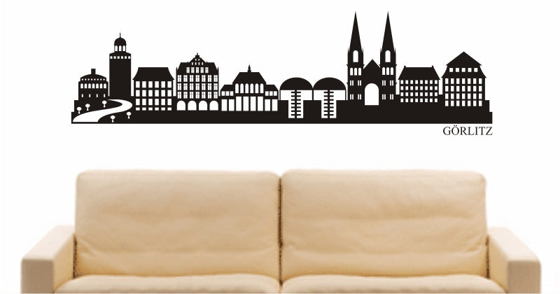 WANDTATTOO e778 Skyline Stadt - Görlitz (Deutschland) Design 2