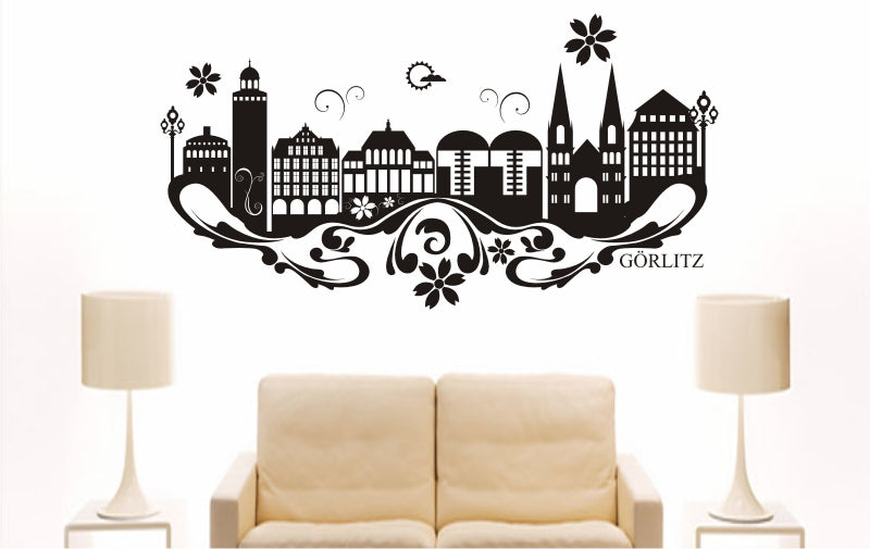 WANDTATTOO e778 Skyline Stadt - Görlitz (Deutschland) Design 3