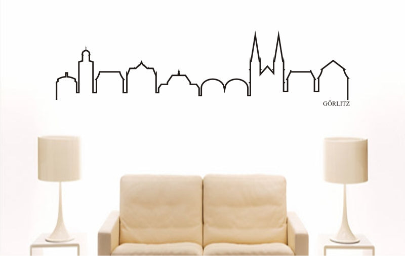 WANDTATTOO e778 Skyline Stadt - Görlitz (Deutschland) Design 4