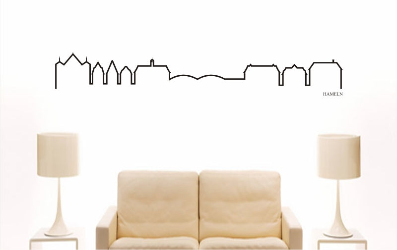 WANDTATTOO e787 Skyline Stadt - Hameln (Deutschland) Design 4