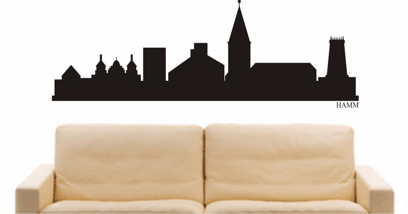 WANDTATTOO e788 Skyline Stadt - Hamm (Deutschland) Design 1