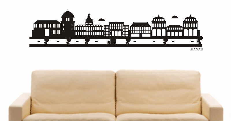 WANDTATTOO e789 Skyline Stadt - Hanau (Deutschland) Design 2