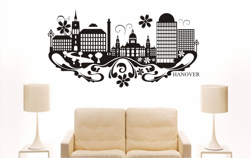 WANDTATTOO e790 Skyline Stadt - Hannover (Deutschland) Design 3
