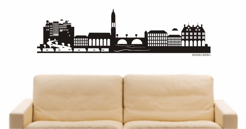 WANDTATTOO e792 Skyline Stadt - Heidelberg (Deutschland) Design 2