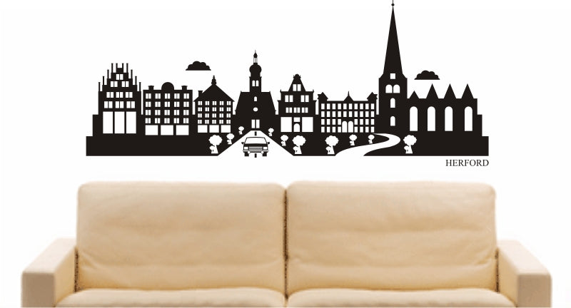 WANDTATTOO e795 Skyline Stadt - Herford (Deutschland) Design 2