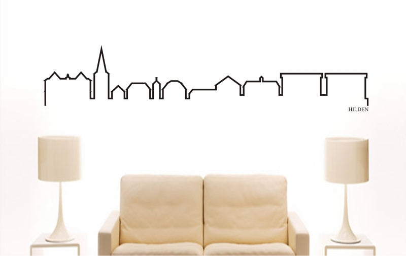 WANDTATTOO e799 Skyline Stadt - Hilden (Deutschland) Design 4