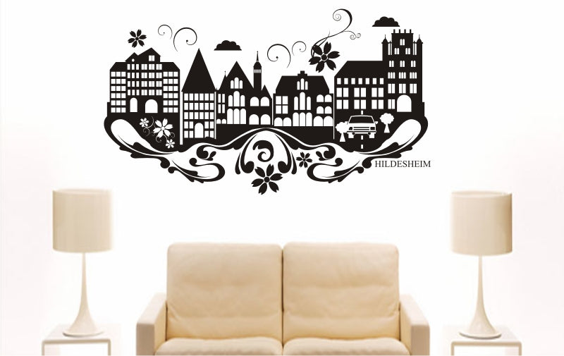 WANDTATTOO e800 Skyline Stadt - Peine (Deutschland) Design 3