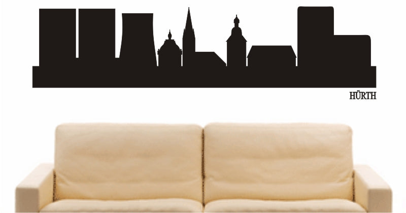 WANDTATTOO e801 Skyline Stadt - Hürth (Deutschland) Design 1