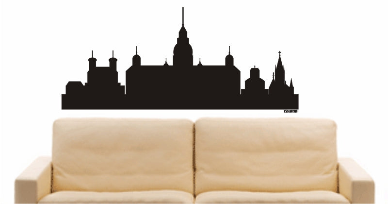 WANDTATTOO e807 Skyline Stadt - Karlsruhe (Deutschland) Design 1