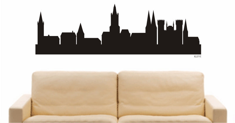 WANDTATTOO e812 Skyline Stadt - Kleve (Deutschland) Design 1