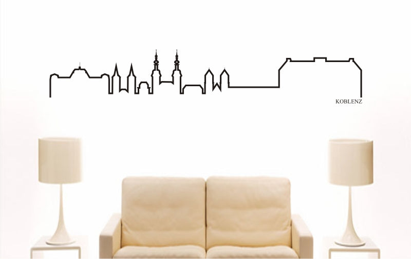 WANDTATTOO e813 Skyline Stadt - Koblenz (Deutschland) Design 4