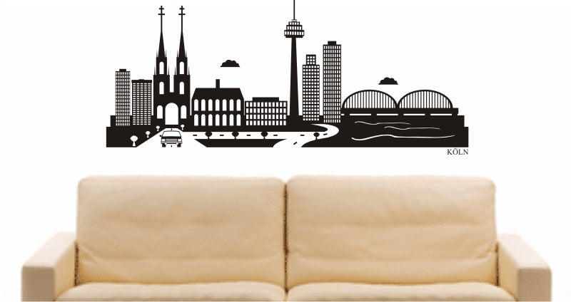 WANDTATTOO e814 Skyline Stadt - Köln (Deutschland) Design 2