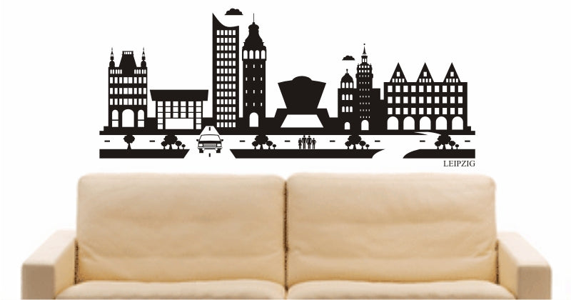 WANDTATTOO e820 Skyline Stadt - Leipzig (Deutschland) Design 2