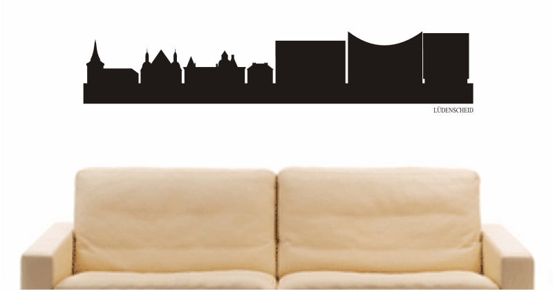 WANDTATTOO e826 Skyline Stadt - Lüdenscheid (Deutschland) Design 1