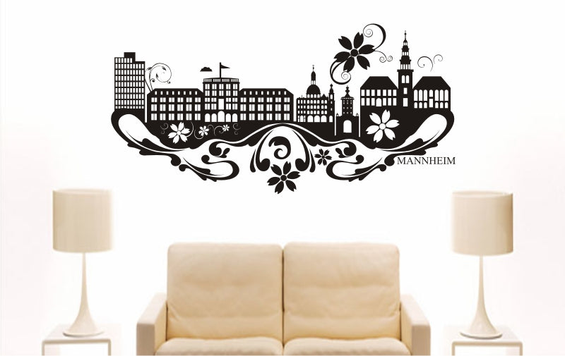 WANDTATTOO e832 Skyline Stadt - Mainz (Deutschland) Design 3