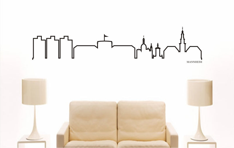 WANDTATTOO e832 Skyline Stadt - Mainz (Deutschland) Design 4