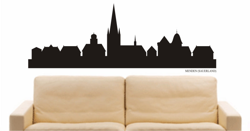 WANDTATTOO e837 Skyline Stadt - Menden (Deutschland) Design 1