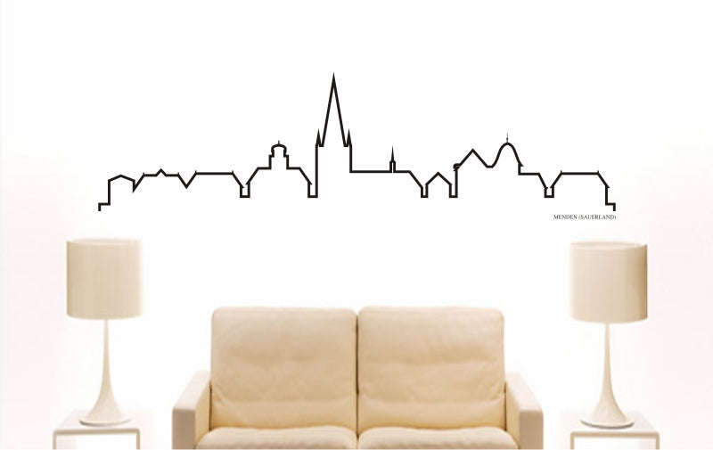 WANDTATTOO e837 Skyline Stadt - Menden (Deutschland) Design 4