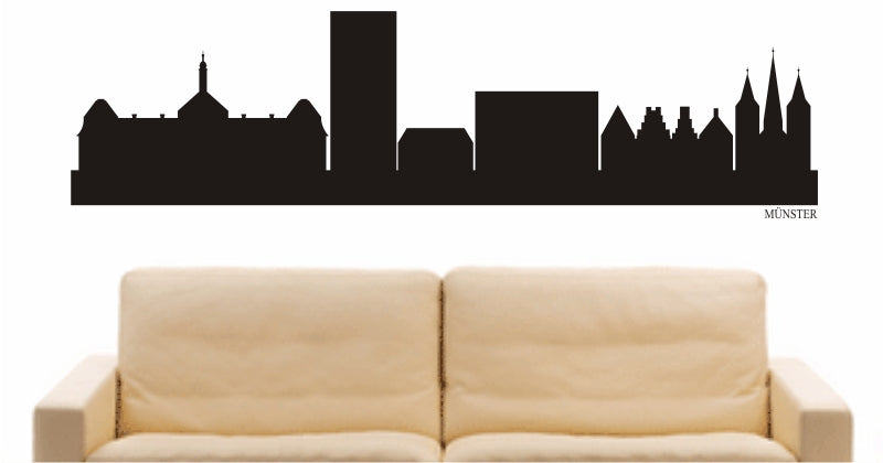 WANDTATTOO e843 Skyline Stadt - Münster (Deutschland) Design 1