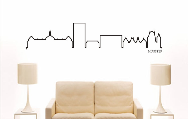 WANDTATTOO e843 Skyline Stadt - Münster (Deutschland) Design 4