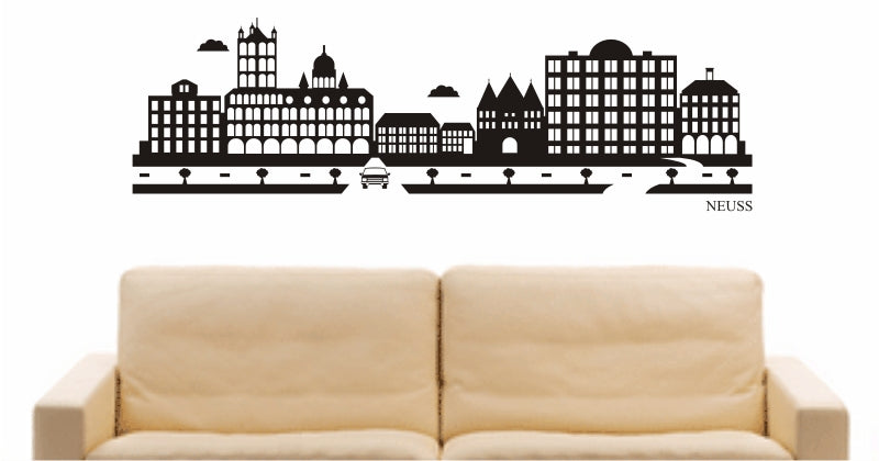 WANDTATTOO e846 Skyline Stadt - Neuss (Deutschland) Design 2