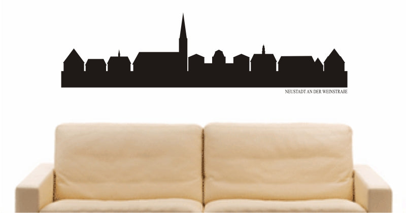 WANDTATTOO e847 Skyline Stadt - Neustadt an der Weinstraße (Deutschland) Design 1