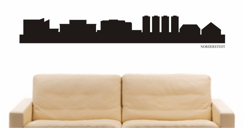 WANDTATTOO e850 Skyline Stadt - Norderstedt (Deutschland) Design 1