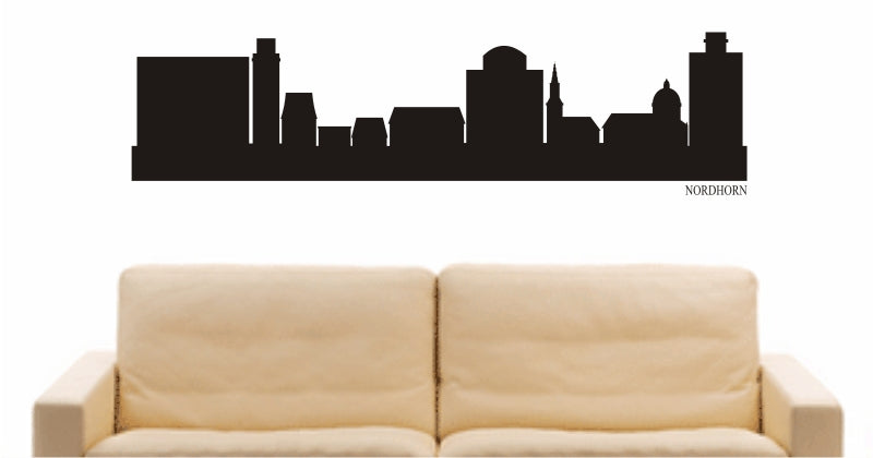 WANDTATTOO e851 Skyline Stadt - Nordhorn (Deutschland) Design 1