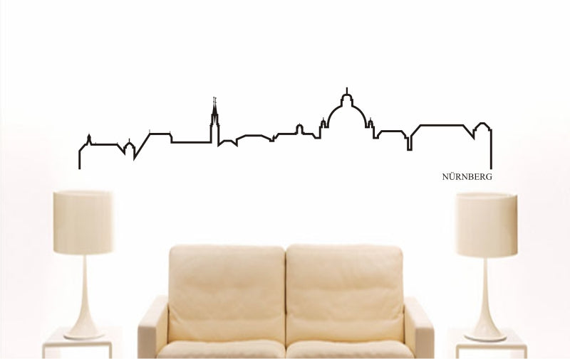 WANDTATTOO e852 Skyline Stadt - Nürnberg (Deutschland) Design 4