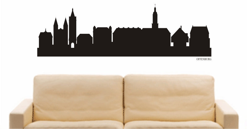 WANDTATTOO e855 Skyline Stadt - Offenburg (Deutschland) Design 1