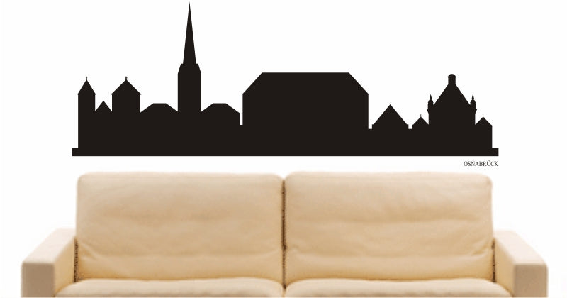WANDTATTOO e857 Skyline Stadt - Osnabrück (Deutschland) Design 1