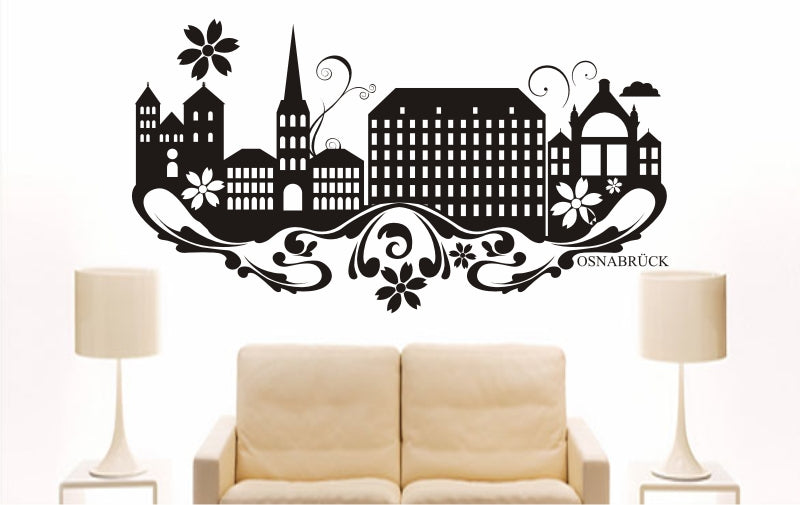 WANDTATTOO e857 Skyline Stadt - Osnabrück (Deutschland) Design 3