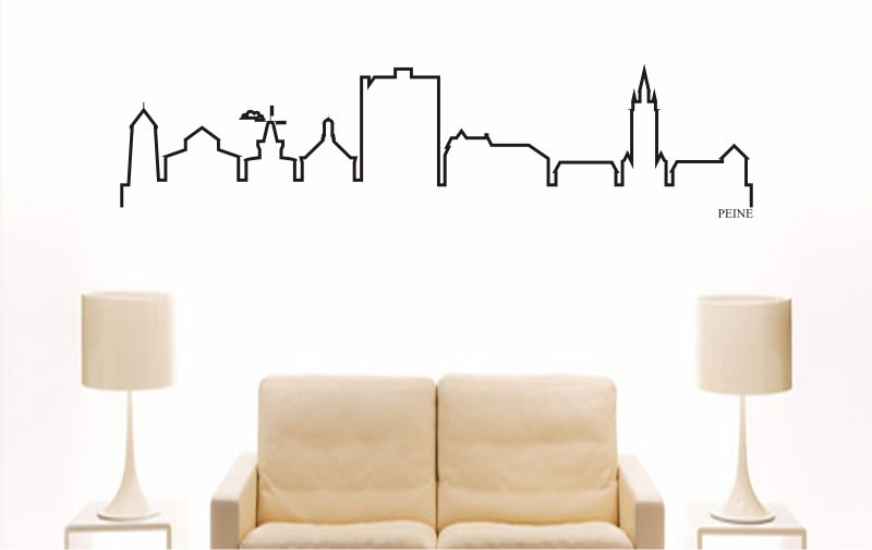 WANDTATTOO e860 Skyline Stadt - Peine (Deutschland) Design 4